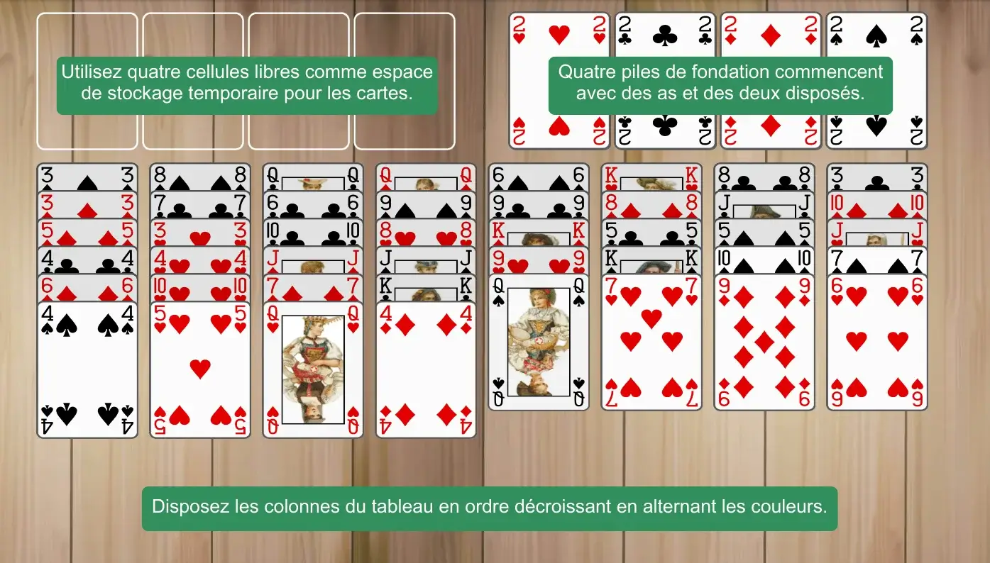 Configuration du FreeCell Facile